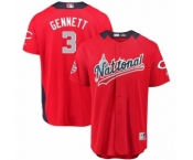 Men's Majestic Cincinnati Reds #3 Scooter Gennett Game Red National League 2018 MLB All-Star MLB Jersey