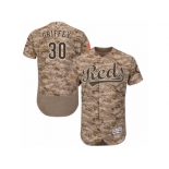 Men's Majestic Cincinnati Reds #30 Ken Griffey Camo Flexbase Authentic Collection MLB Jersey