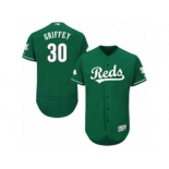 Men's Majestic Cincinnati Reds #30 Ken Griffey Green Celtic Flexbase Authentic Collection MLB Jersey