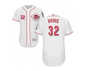 Men's Majestic Cincinnati Reds #32 Jay Bruce White Flexbase Authentic Collection MLB Jersey