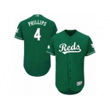 Men's Majestic Cincinnati Reds #4 Brandon Phillips Green Celtic Flexbase Authentic Collection MLB Jersey