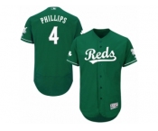 Men's Majestic Cincinnati Reds #4 Brandon Phillips Green Celtic Flexbase Authentic Collection MLB Jersey