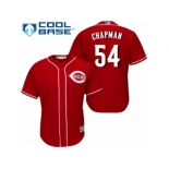 Men's Majestic Cincinnati Reds #54 Aroldis Chapman Replica Red Alternate Cool Base MLB Jersey