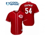 Men's Majestic Cincinnati Reds #54 Aroldis Chapman Replica Red Alternate Cool Base MLB Jersey