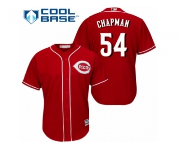 Men's Majestic Cincinnati Reds #54 Aroldis Chapman Replica Red Alternate Cool Base MLB Jersey