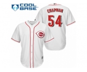 Men's Majestic Cincinnati Reds #54 Aroldis Chapman Replica White Home Cool Base MLB Jersey