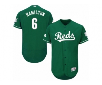 Men's Majestic Cincinnati Reds #6 Billy Hamilton Green Celtic Flexbase Authentic Collection MLB Jersey