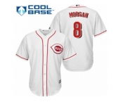 Men's Majestic Cincinnati Reds #8 Joe Morgan Authentic White Home Cool Base MLB Jersey