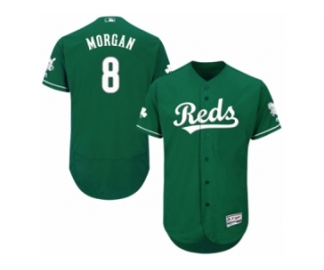 Men's Majestic Cincinnati Reds #8 Joe Morgan Green Celtic Flexbase Authentic Collection MLB Jersey