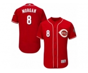 Men's Majestic Cincinnati Reds #8 Joe Morgan Red Flexbase Authentic Collection MLB Jersey