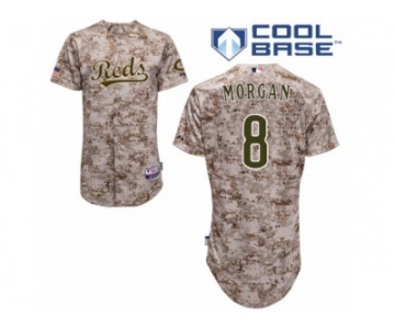 Men's Majestic Cincinnati Reds #8 Joe Morgan Replica Camo Alternate Cool Base MLB Jersey