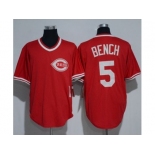 Mitchell And Ness 1983 Cincinnati Reds #5 Johnny Bench Red Throwback Stitched MLB Jersey