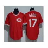 Mitchell And Ness 1990 Cincinnati Reds #17 Chris Sabo Red Throwback Stitched MLB Jersey