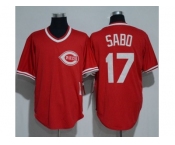 Mitchell And Ness 1990 Cincinnati Reds #17 Chris Sabo Red Throwback Stitched MLB Jersey