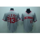 mlb cincinnati reds #13 concepcion m&n grey