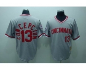 mlb cincinnati reds #13 concepcion m&n grey