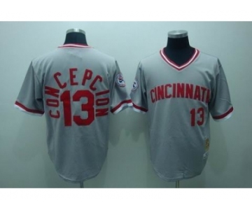 mlb cincinnati reds #13 concepcion m&n grey