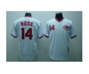 mlb cincinnati reds #14 rose m&n white