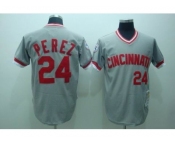 mlb cincinnati reds #24 perez m&n grey