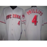 mlb cincinnati reds #4 phillips grey