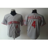 mlb cincinnati reds #4 phillips grey.[cool base]