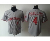 mlb cincinnati reds #4 phillips grey.[cool base]