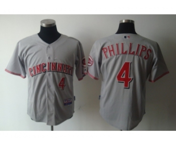 mlb cincinnati reds #4 phillips grey.[cool base]