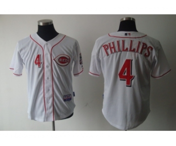 mlb cincinnati reds #4 phillips white[cool base]