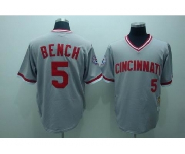 mlb cincinnati reds #5 bench m&n grey