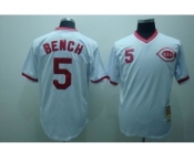 mlb cincinnati reds #5 bench m&n white