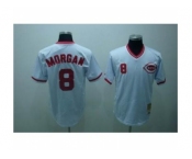 mlb cincinnati reds #8 morgan m&n white