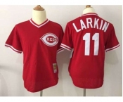 mlb jerseys cincinnati reds #11 larkin red[m&n]