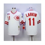 mlb jerseys cincinnati reds #11 larkin white[m&n]