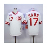 mlb jerseys cincinnati reds #17 sabo white[m&n]