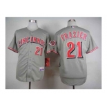 mlb jerseys cincinnati reds #21 frazier grey