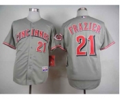 mlb jerseys cincinnati reds #21 frazier grey