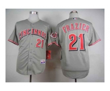 mlb jerseys cincinnati reds #21 frazier grey