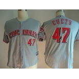 mlb jerseys cincinnati reds #47 cueto grey