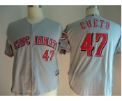 mlb jerseys cincinnati reds #47 cueto grey