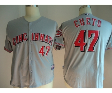 mlb jerseys cincinnati reds #47 cueto grey