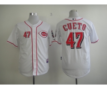 mlb jerseys cincinnati reds #47 cueto white