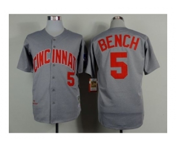 mlb jerseys cincinnati reds #5 bench grey