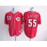 mlb jerseys cincinnati reds #55 latos red[new]