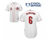 mlb jerseys cincinnati reds #6 hamilton white