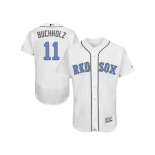 Boston Red Sox #11 Clay Buchholz White Flexbase Authentic Collection 2016 Father's Day Stitched Baseball Jersey