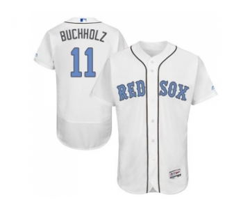 Boston Red Sox #11 Clay Buchholz White Flexbase Authentic Collection 2016 Father's Day Stitched Baseball Jersey