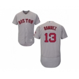 Boston Red Sox #13 Hanley Ramirez Grey Flexbase Authentic Collection Stitched Baseball Jersey