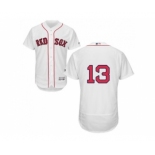 Boston Red Sox #13 Hanley Ramirez White Flexbase Authentic Collection Stitched Baseball Jersey