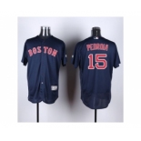 Boston Red Sox #15 Dustin Pedroia Navy Blue Flexbase Authentic Collection Stitched Baseball Jersey