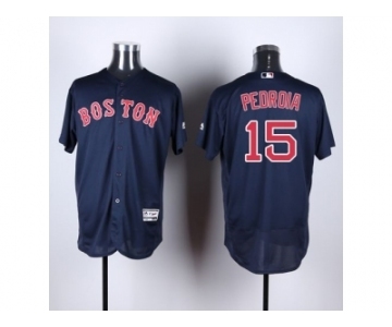 Boston Red Sox #15 Dustin Pedroia Navy Blue Flexbase Authentic Collection Stitched Baseball Jersey